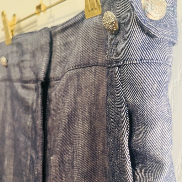 Veronica Beard Aubrie Crop Flare Linen Blend Pants - Picture 15 of 15